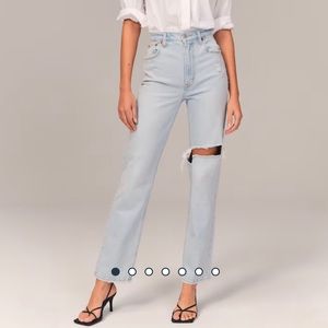 Abercrombie & Fitch 'The 90s Straight Ultra High Rise' Jeans Womens Size 34L